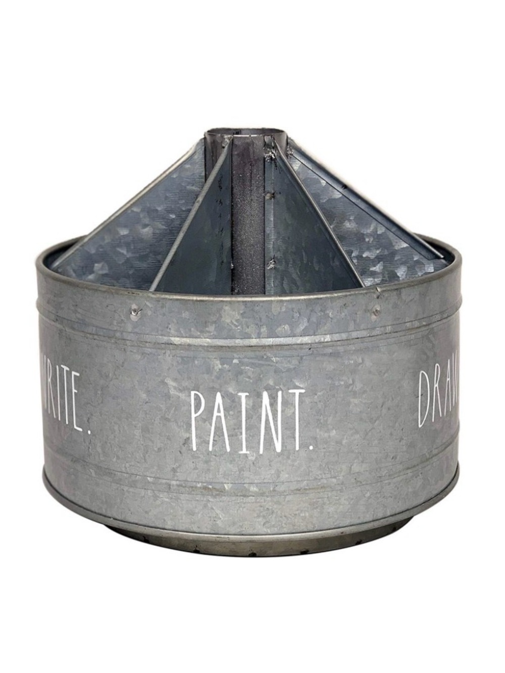 Rae Dunn Galvanized Metal Stationary Caddy Organizer